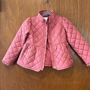 Girls Janie and Jack quilted peplum jacket
